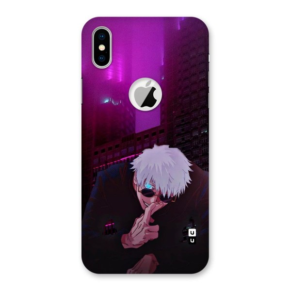 Gojo Sits Back Case for iPhone X Logo Cut