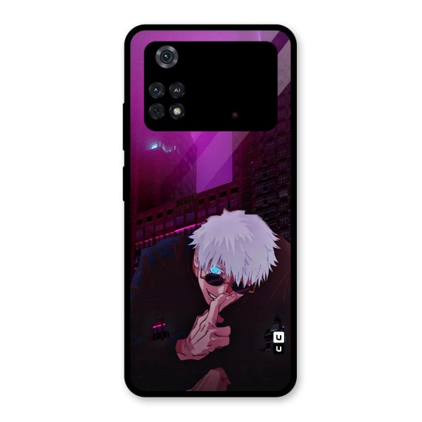 Gojo Sits Glass Back Case for Poco M4 Pro 4G