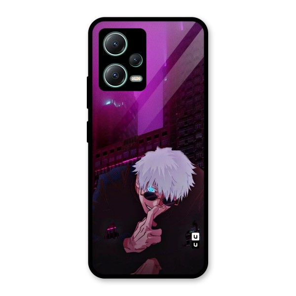 Gojo Sits Glass Back Case for Poco X5