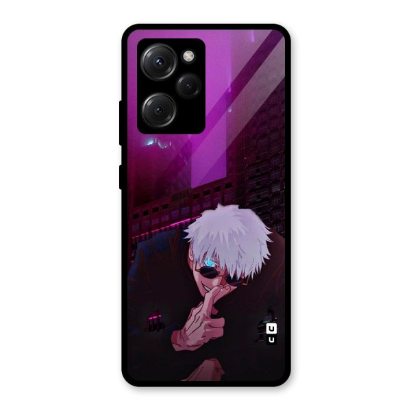 Gojo Sits Glass Back Case for Poco X5 Pro