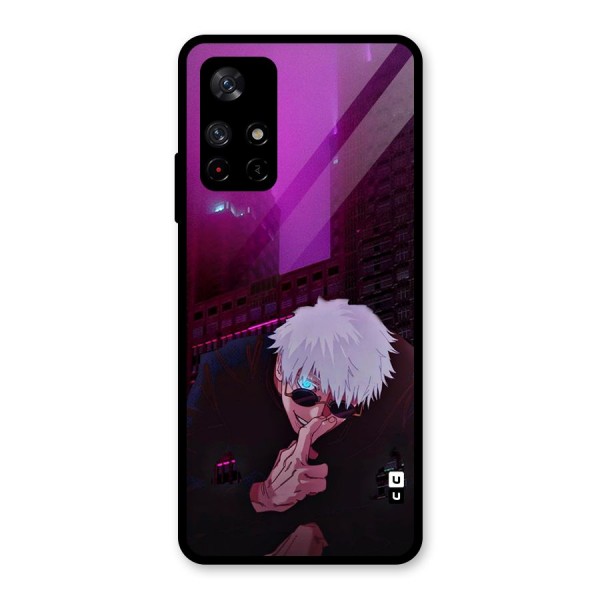 Gojo Sits Glass Back Case for Redmi Note 11T 5G
