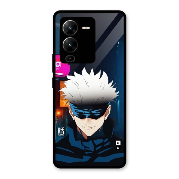 Gojo Smiles Glass Back Case for Vivo V25 Pro