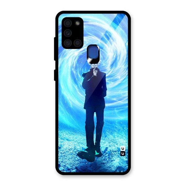 Gojo Swag Glass Back Case for Galaxy A21s