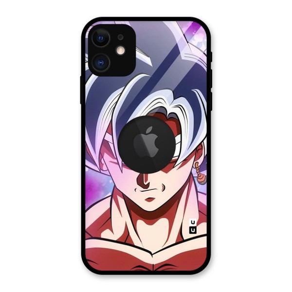 Goku Instinct Glass Back Case for iPhone 11 Logo Cut