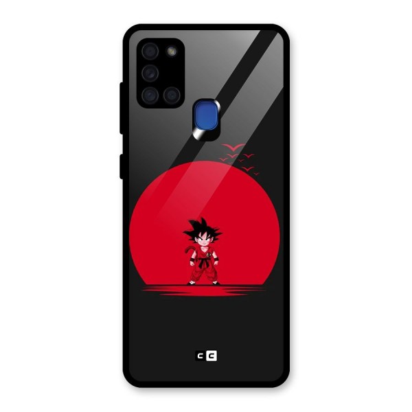 Goku Kid Art Glass Back Case for Galaxy A21s