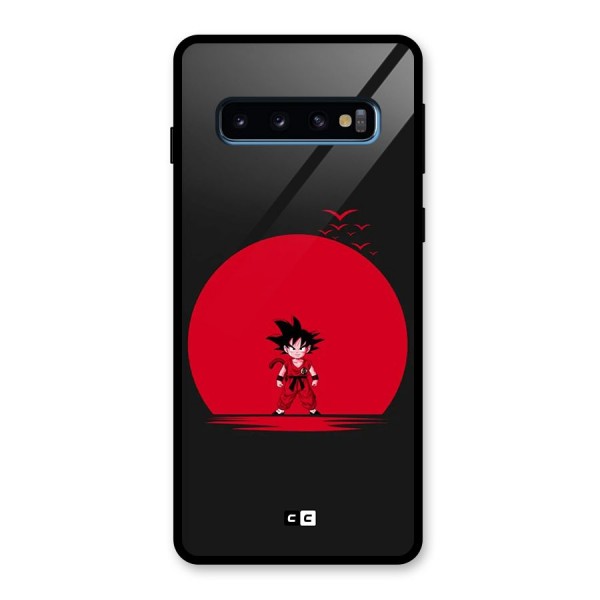 Goku Kid Art Glass Back Case for Galaxy S10