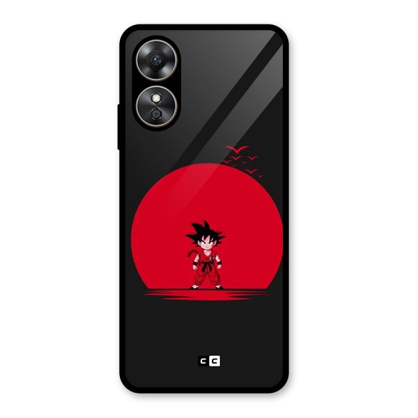 Goku Kid Art Glass Back Case for Oppo A17