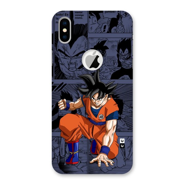 Goku Manga Art Back Case for iPhone XS Logo Cut