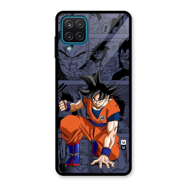 Goku Manga Art Glass Back Case for Galaxy A12