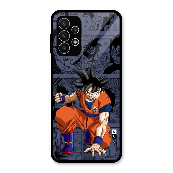 Goku Manga Art Glass Back Case for Galaxy A23