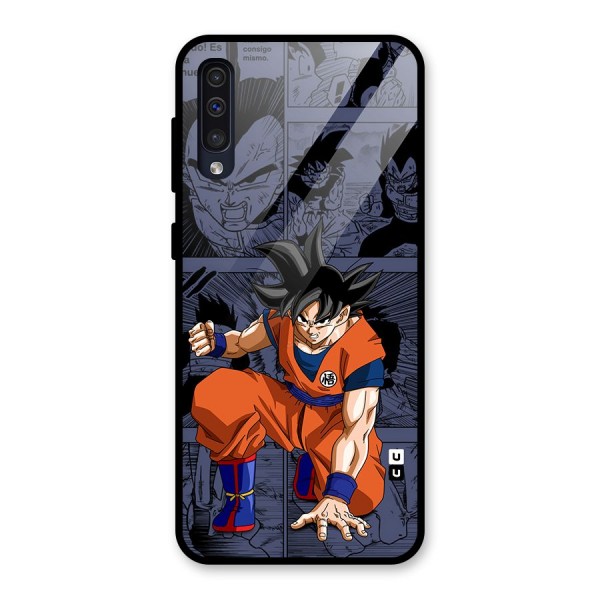 Goku Manga Art Glass Back Case for Galaxy A50