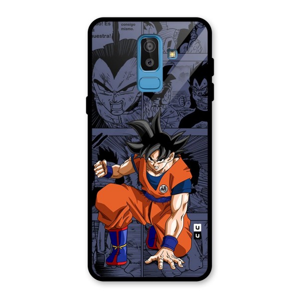 Goku Manga Art Glass Back Case for Galaxy J8