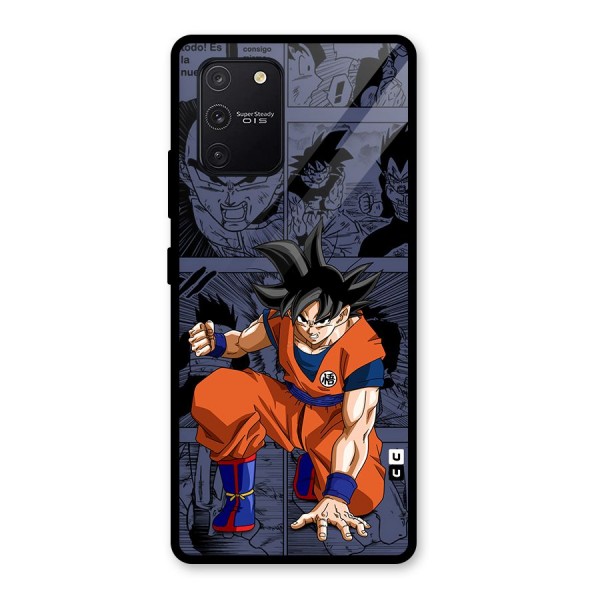 Goku Manga Art Glass Back Case for Galaxy S10 Lite