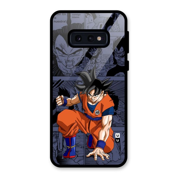 Goku Manga Art Glass Back Case for Galaxy S10e