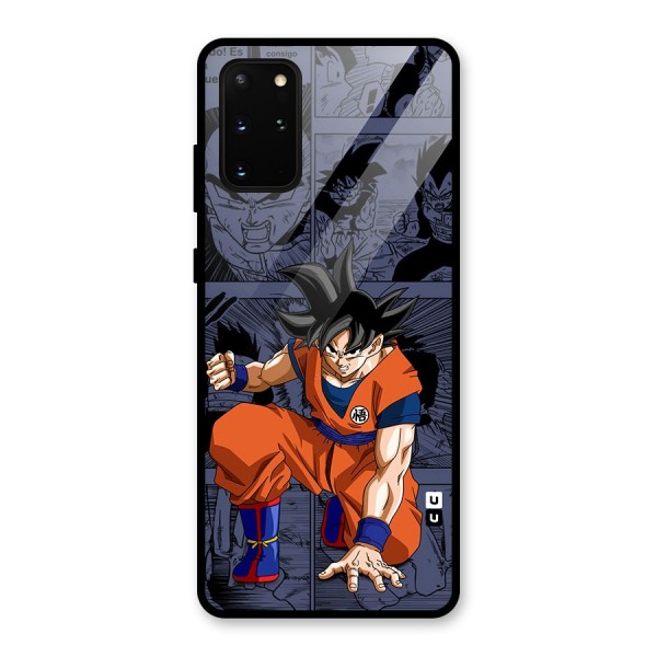 Goku Manga Art Glass Back Case for Galaxy S20 Plus