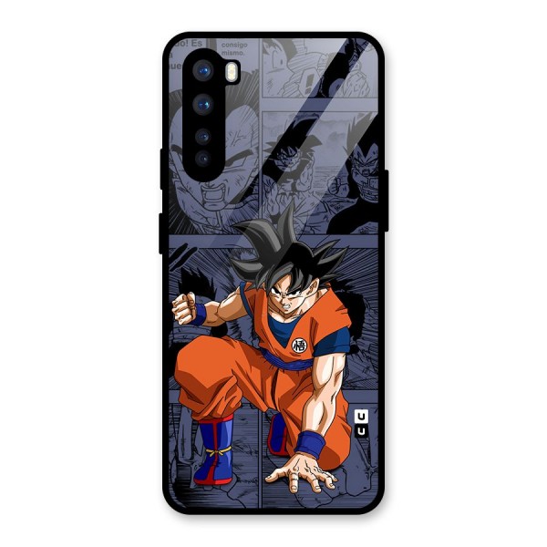 Goku Manga Art Glass Back Case for OnePlus Nord