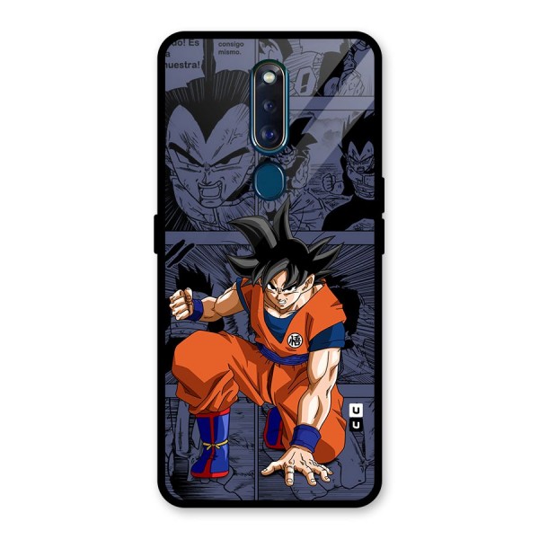 Goku Manga Art Glass Back Case for Oppo F11 Pro