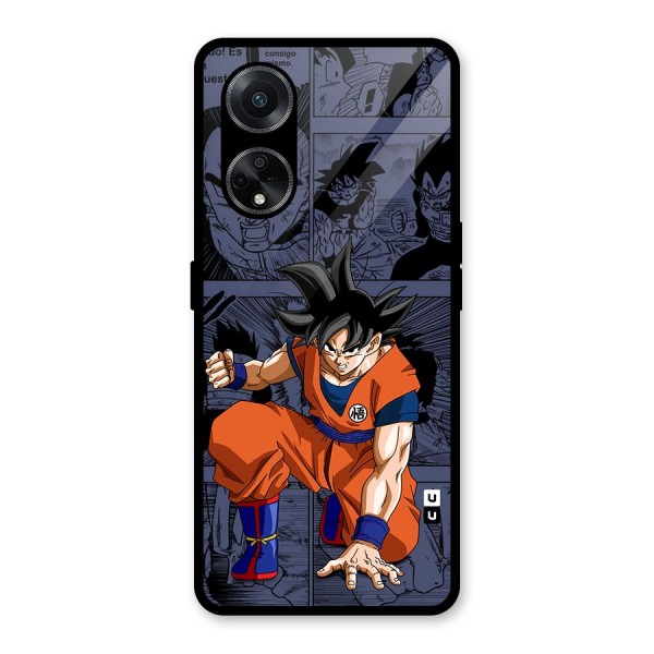 Goku Manga Art Glass Back Case for Oppo F23