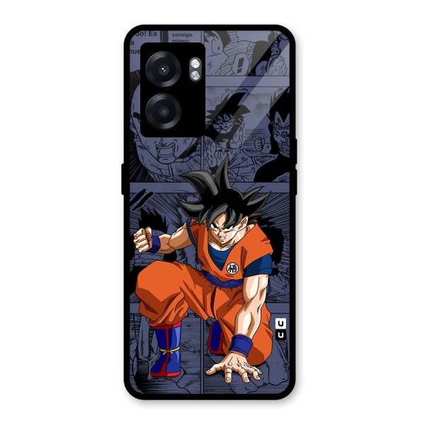 Goku Manga Art Glass Back Case for Oppo K10 (5G)