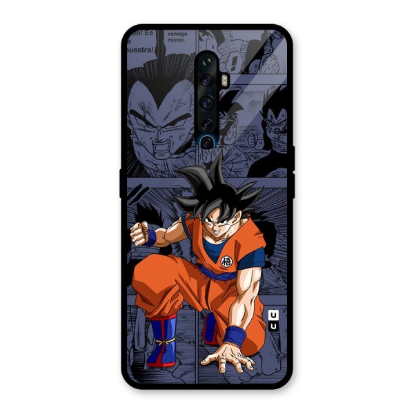 Goku Manga Art Glass Back Case for Oppo Reno2 Z