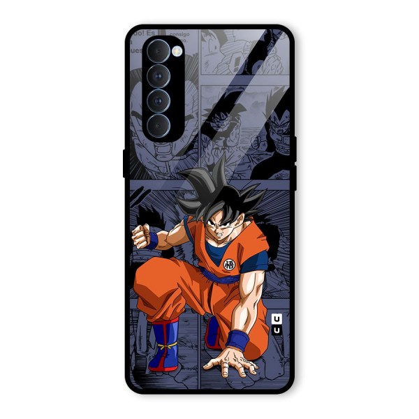 Goku Manga Art Glass Back Case for Oppo Reno4 Pro