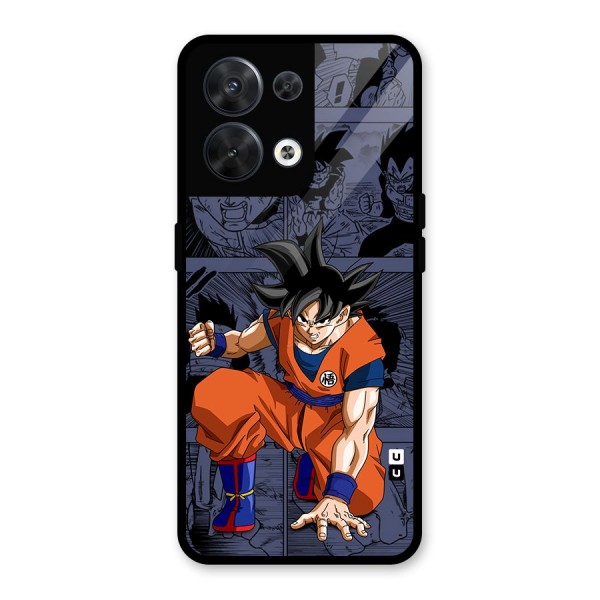 Goku Manga Art Glass Back Case for Oppo Reno8 5G