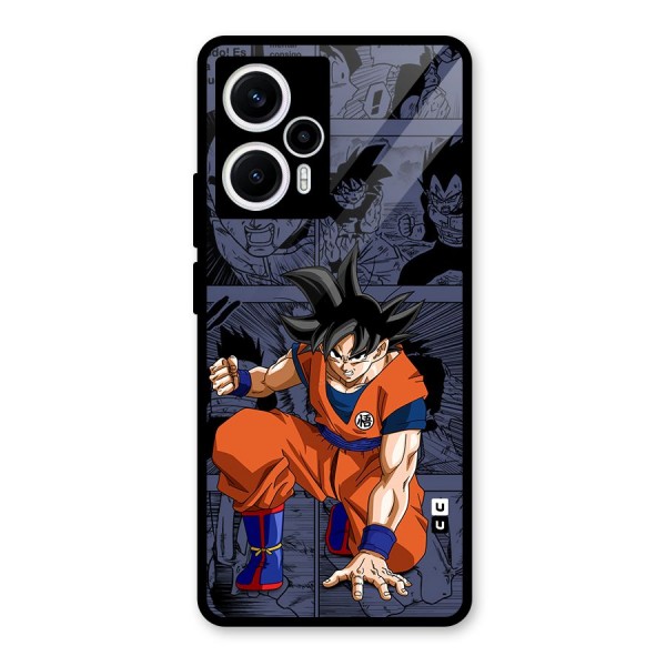 Goku Manga Art Glass Back Case for Poco F5