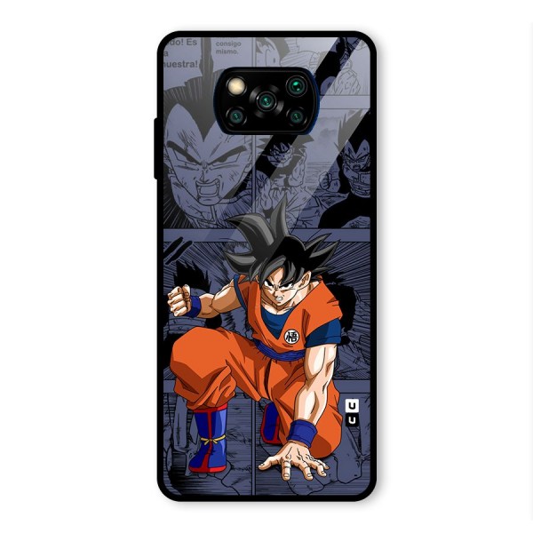 Goku Manga Art Glass Back Case for Poco X3 Pro