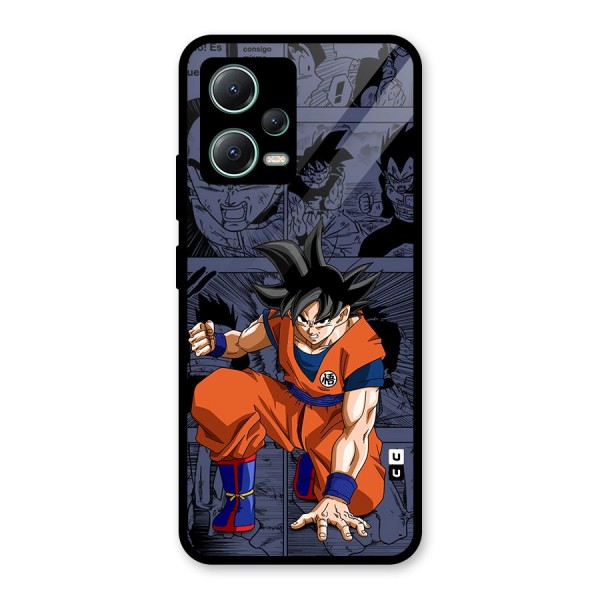 Goku Manga Art Glass Back Case for Poco X5