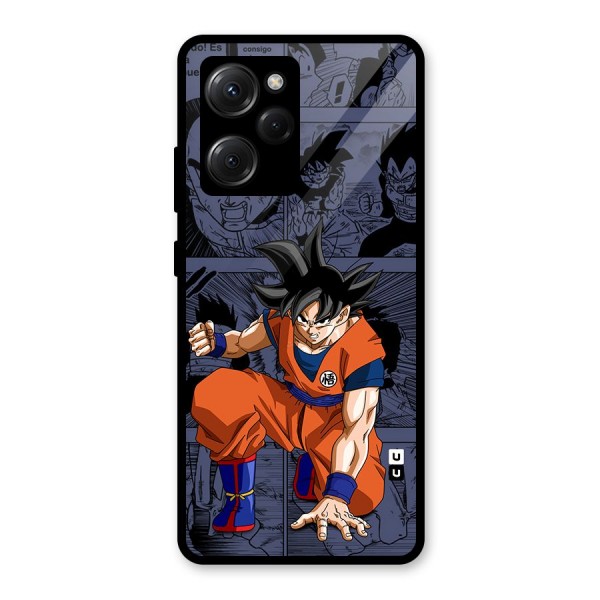 Goku Manga Art Glass Back Case for Poco X5 Pro