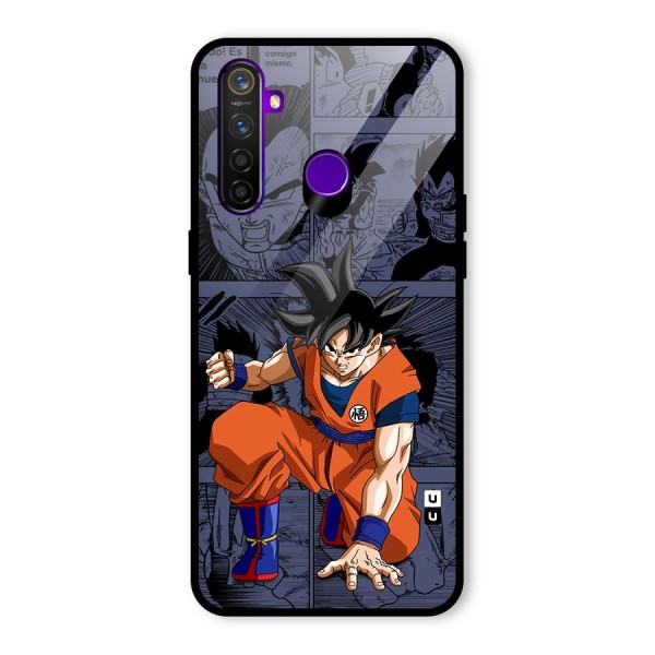 Goku Manga Art Glass Back Case for Realme 5 Pro