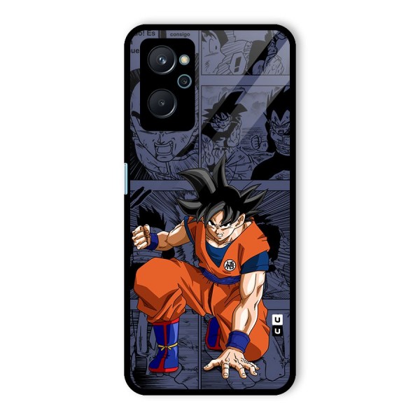 Goku Manga Art Glass Back Case for Realme 9i