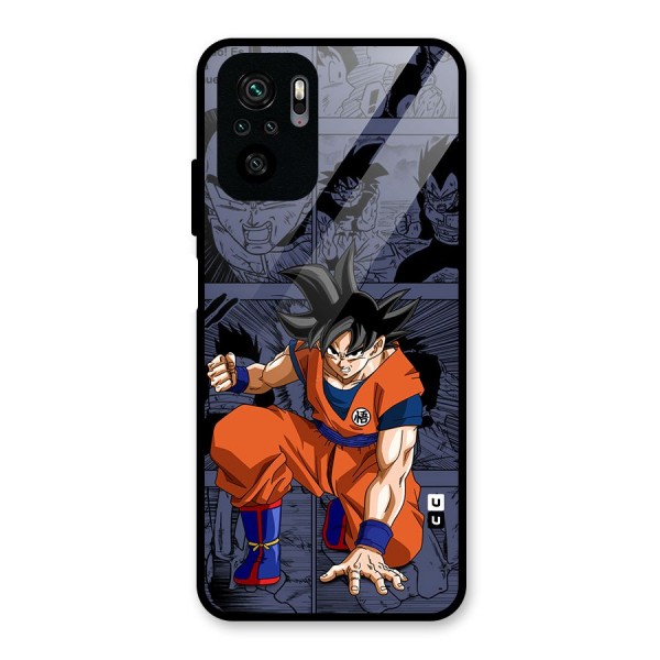 Goku Manga Art Glass Back Case for Redmi Note 10S