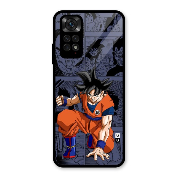 Goku Manga Art Glass Back Case for Redmi Note 11S