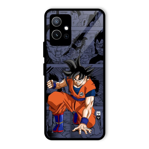 Goku Manga Art Glass Back Case for Vivo T1 5G