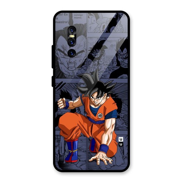 Goku Manga Art Glass Back Case for Vivo V15 Pro