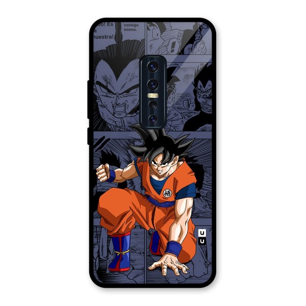 Goku Manga Art Glass Back Case for Vivo V17 Pro