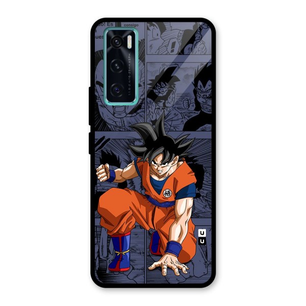 Goku Manga Art Glass Back Case for Vivo V20 SE