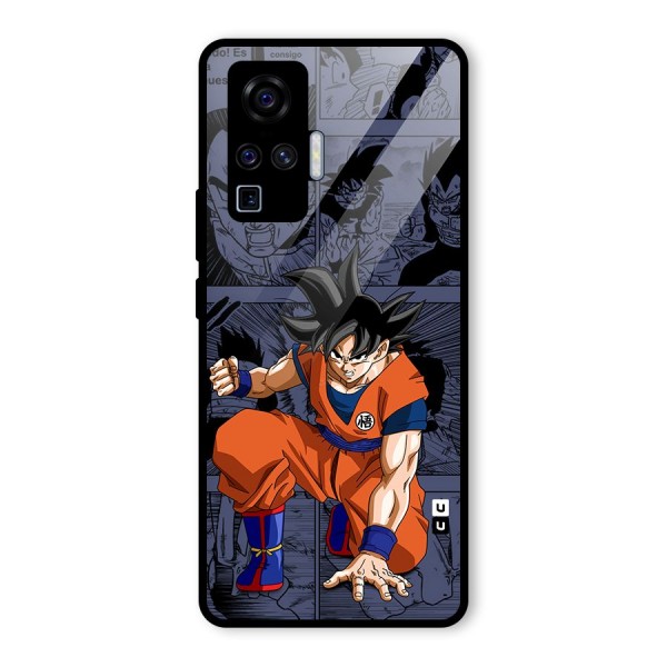 Goku Manga Art Glass Back Case for Vivo X50 Pro