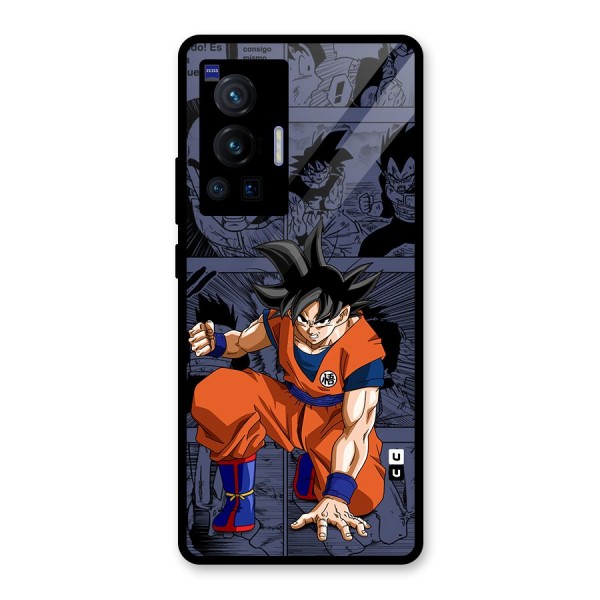 Goku Manga Art Glass Back Case for Vivo X70 Pro