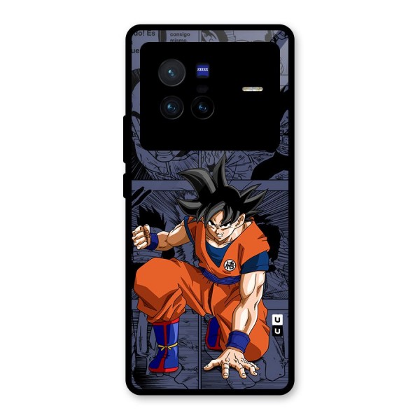 Goku Manga Art Glass Back Case for Vivo X80