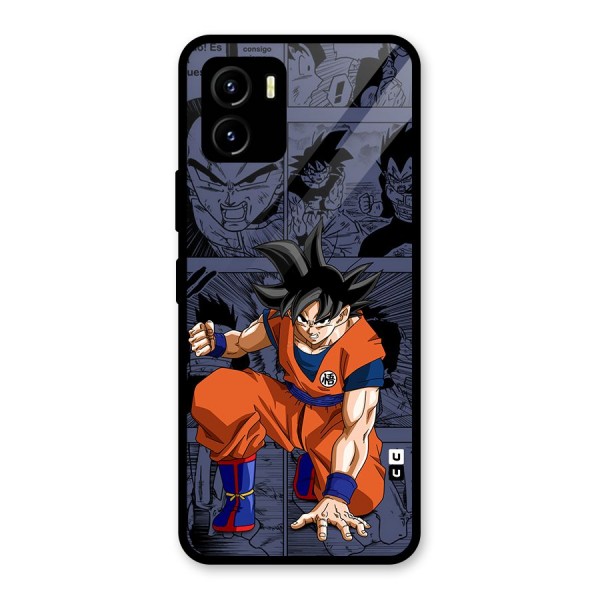 Goku Manga Art Glass Back Case for Vivo Y15s