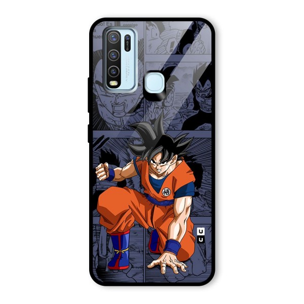 Goku Manga Art Glass Back Case for Vivo Y30