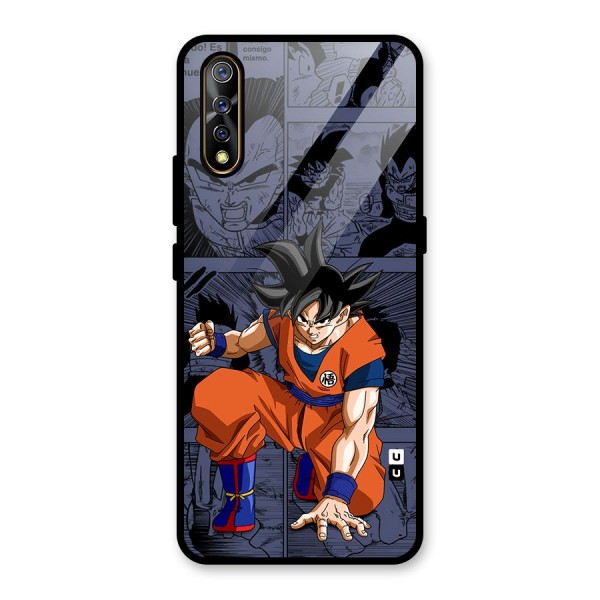 Goku Manga Art Glass Back Case for Vivo Z1x