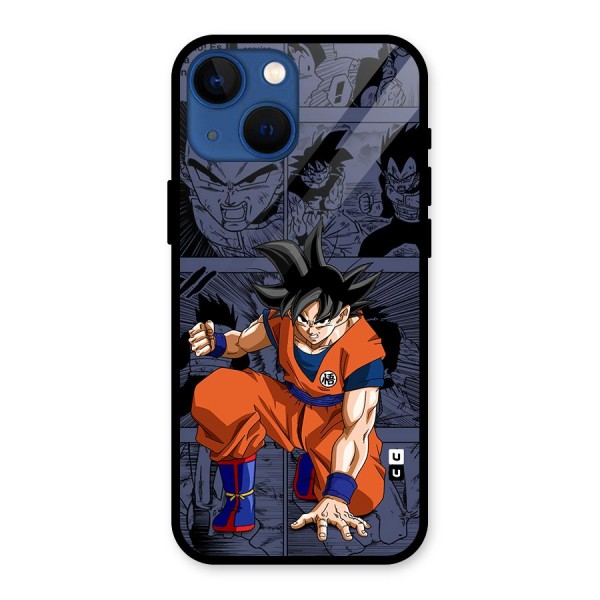 Goku Manga Art Glass Back Case for iPhone 13 Mini