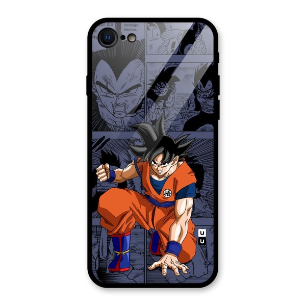 Goku Manga Art Glass Back Case for iPhone 8