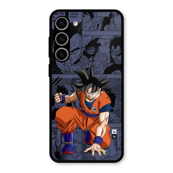 Goku Manga Art Metal Back Case for Galaxy S23 Plus