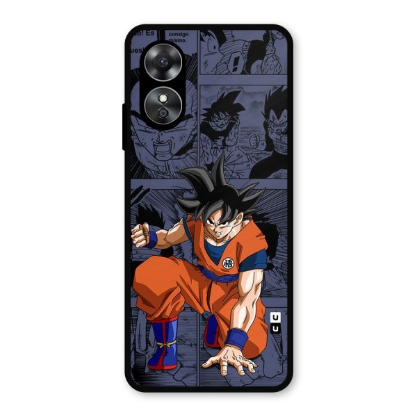 Goku Manga Art Metal Back Case for Oppo A17