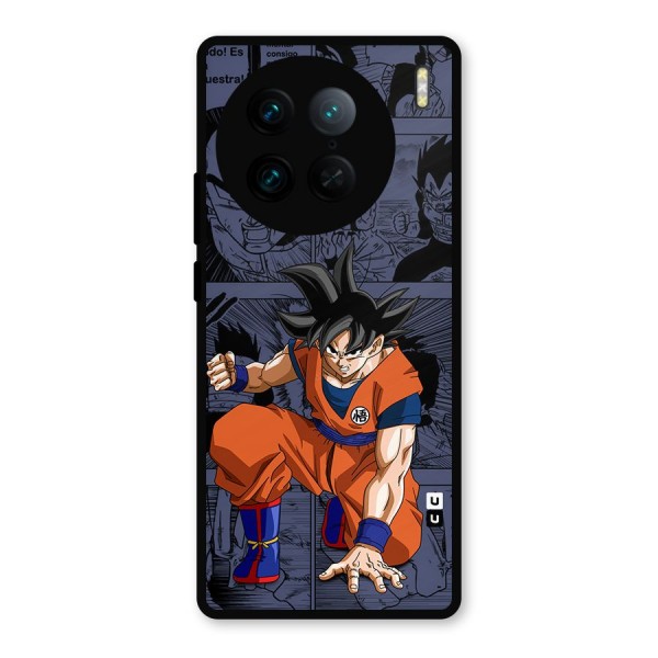 Goku Manga Art Metal Back Case for Vivo X90 Pro