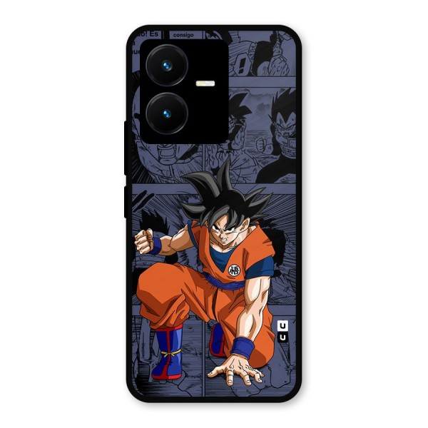 Goku Manga Art Metal Back Case for Vivo Y22s